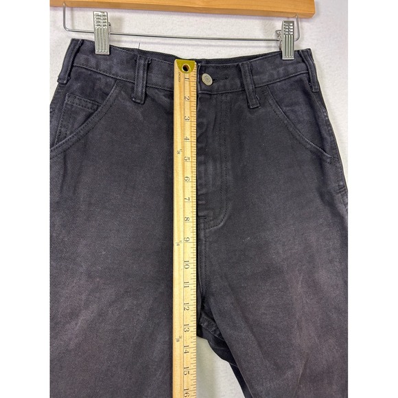 Streetwear J. Galt Womens S Black Carpenter High Rise Straight Leg Utility Pants - Picture 8 of 11